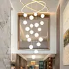 Lámpara de araña para sala de estar dúplex 2026 nuevo modelo villa entrepiso hueco araña grande loft techo alto luz de escalera