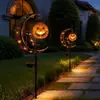 Luz Decorativa Solar Transfronteiriça Gato Preto & Lua de Abóbora para Estaca