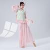 Pantalones de Danza Clásica para Mujer, Estilo Nuevo, Estilo Antiguo, Pantalones de Pierna Ancha de Doble Capa, Ropa de Práctica para Actuaciones, Danza Étnica Moderna China, Gasa Fluida