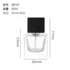 En Stock Botella de Perfume Snap-On 100ml Transparente Pequeña Rellenable Botella de Spray Cuadrada Botella de Vidrio con Spray