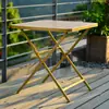 Juego de Mesa y Sillas de Madera para Cafetería, Mesa Plegable de Plástico y Madera para Café, Té de Leche y Cafetería, Silla Plegable de Camping Estilo Americano para Exteriores