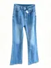 Pernas longas de supermodelo~calça flare afunilada de cintura alta, jeans de perna reta que levanta o bumbum para mulheres, 26 novo estilo outono/inverno H090908