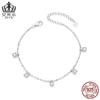 Pulsera Aifule simple de cuentas finas con flash de circonita, plata esterlina s925, chapada en platino, joyería para mujer que combina con todo BSB156
