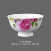 Tigela de Porcelana, Tigela Doméstica para Arroz, Tigela para Macarrão, Louça Chinesa, Tigela Grande de Cerâmica para Sopa, Tigela de Pé Alto Anti-Escaldante, Adequada para Micro-ondas