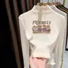 Camiseta Base de Cuello Alto para Niña Otoño Invierno Nuevo Estilo Moda Polar Manga Larga Camiseta para Niña Cálida con Volantes