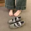 ¡Aumento de altura oculto! Zapatos Mary Jane cuadrados de lunares retro coreanos para mujer, nuevos bailarinas bajas de otoño 2026