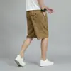 Shorts Casuales de Trabajo Finos para Hombre de Verano, Shorts de Playa de Algodón Puro, Pantalones de Cinco Puntos, Color Sólido, Corte Holgado, Casual, Modernos, Versátiles