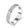 Anillo nuevo, simple y elegante de plata S925 para mujer, producto de nicho, superventas en transmisiones en vivo transfronterizas de TikTok, anillo de moissanita de alta calidad