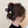 Presilha de cabelo laço estilo coreano para mulheres, novo modelo 2026, elegante e estiloso, grande presilha de tubarão para a parte de trás da cabeça, acessório de cabelo