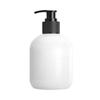 Botella de loción de fondo redondo de plástico blanco PET con base redonda de 250 ml para crema de manos Vaselina tipo melocotón.