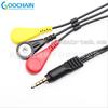 Cable conductor personalizado de 3.5 Audio Macho a Uno a Tres Hebillas de Electrodo 4.0 Instrumento de Masaje para Terapia de Belleza