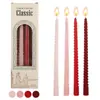 Velas Espirales Largas de Colores Estilo Nórdico 30 cm Paquete de 4 para Uso Doméstico Cena a la Luz de Velas sin Humo Velas de Varilla Venta al por Mayor