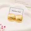 Pendientes Metálicos Retro de Venta Caliente Europeos y Americanos Acero Inoxidable Moda Simple Pendientes de Alta Gama Joyería