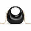Bolsa Pequena Quadrada de Meia-Lua Feminina Cor Doce Bolsa de Festa Dourada Clutch Bolsa de Mão Bolsa Pequena Bolsa Transversal