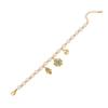 [Bingmeng] pulsera tejida a mano con cuentas Pulsera de flor de perla de acero inoxidable exclusiva transfronteriza europea y americana para B549