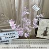 Orquídea de 3 Ramos Flores Artificiais Sala de Estar Casa Arranjo de Flores Ornamentos Buquê de Seda Casamento Decoração Arranjo de Flores Salão de Casamento