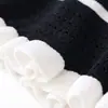 Para Exportación Europea y Americana Transfronteriza Ropa de Mujer Popular en Aliexpress Moda de Otoño Color de Contraste Manga Larga Decoración en Capas Tejido
