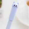 Pluma de Gel Creativa de Gato Lindo de Dibujos Animados con Cola que se Mueve Tapa de Pluma Gato Pluma de Tinta Negra Pluma de Firma Papelería para Estudiantes Venta al por Mayor t