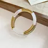Pulsera Redonda Geométrica de Punto con Rosca de Hilo Acrílico, Pulsera de Moda y Versátil, Pulsera de Diseño de Nicho Personalizada