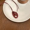Cadena de suéter con colgante largo de nariz de cerdo para niñas, otoño e invierno, cadena de suéter de cuerda de cuero con accesorios de diseño de nicho de alto sentido