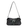 Bolso Pequeño Cuadrado Portátil con Textura Tendencia Transfronteriza Bolso de Mujer Verano 2026 Nuevo Bolso de Hombro Patchwork de Lunares Bolso de Axila para Viajes