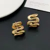 Pendientes Metálicos Brillantes Exagerados con Forma de S Europeos y Americanos Transfronterizos, Aretes Geométricos Irregulares, Pendientes de Moda Estilo Nicho