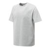 320g Brocado Pesado Algodón Romano Americano corte limpio Desestructurado gris claro Camiseta de Manga Corta Funcional Holgada