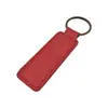 Chaveiro de Couro PU Granulado Logo Personalizado Presente de Promoção de Evento Simples Cor Pura Chaveiro de Couro para Pendurar