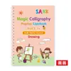 Caderno de Caligrafia com Sulcos Transfronteiriço para Prática, Livro Mágico de Aprendizagem e Treinamento com Caneta Dura, Atacado