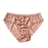 Calcinhas Femininas Sexy de Renda e Cetim Confortáveis Sem Costura Cintura Média Femininas Comércio Exterior Atacado Exclusivo Europeu e Americano
