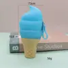 Suministro Directo Transfronterizo Colgante Billetera de Silicona para Monedas Lindo Cierre de Helado Bolso para Llaves de Moda Bolso para Auriculares Billetera para Monedas