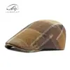 Boina a Cuadros de Moda Estilo Coreano para Mujer, Gorra Visera Fina Versátil de Verano y Primavera para Hombre, Gorra de Béisbol Estilo Británico