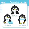 Parche de Bordado Autoadhesivo de Pingüino de Peluche para Chaquetas de Plumas Infantiles, Decoración de Fundas de Teléfono, Reparación Linda de Agujeros en la Ropa
