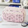 Estojo de Lápis Fofo de Queijo, Caixa de Papelaria de Nicho de Alto Padrão com Grande Capacidade, Bolsa de Papelaria Multicamadas Estilo Ins para Alunos do Ensino Fundamental e Médio