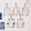Portatarjetas Rígido de Acrílico con Dibujos de Animales Hisocute para Tarjeta de 3 Pulgadas, Tarjeta de Comedor Estudiantil, Tarjeta de Campus, Estuche Protector
