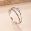 Joyería Popular Transfronteriza de Acero de Titanio Estilo Coreano Moda Anillo de Pareja Doble Capa Hueco Diamante Anillo de Acero Inoxidable Fábrica Mayorista