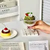 Taza de Vidrio con Forma de Bola de Helado Estilo Ins, Bol para Yogur, Copa Alta para Postre, Helado, Malteada, Pudín, Mousse