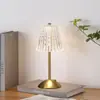 Lámpara de Mesa Retro Popular de Cristal con Atenuación de Tres Colores, LED Táctil, Lujo Ligero, Atmósfera de Gama Alta, Lámpara de Mesa de Noche para Dormitorio Interior