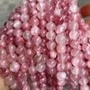 Jade Persa Otimizado Contas Espalhadas Contas Redondas Adicionam Cor Flor de Cola Vermelha Contas Redondas de Jade Pedra Natural Vermelho Sangue