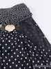 Comércio exterior transfronteiriço moda feminina, novo outono moda europeia e americana vestido midi de bolinhas com gola halter acinturado 1165169