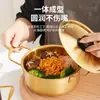 Panela para Macarrão Instantâneo Coreano, Panela Pequena para Sopa, Panela de Ramen de Aço Inoxidável com Duas Alças, Fogão de Indução, Panela para Cozinhar Macarrão Snail, Ferramenta para Cozinhar Macarrão