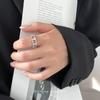 Anillo de Calabaza de Plata de Ley S925 Nalan, Exquisito y Sencillo, Diseño de Nicho, Doble Capa Hueca Incrustado con Diamantes R02990
