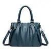 Ventas Directas de Fábrica Bolso de Mano Personalizado para Mujer Bolso de Hombro de Lujo de Cuero Suave Color Sólido Retro Gran Capacidad Bolso para Madre