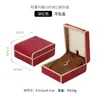 Caja de Joyería Estilo Lujo Ligero con Borde Dorado, Caja de Empaque de Joyería de Cuero Proteico, Caja para Anillos, Pulseras, Collares, Colgantes