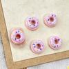Comida fofa jogar rosquinha Dos desenhos animados Nail Art Jóias Rosto Brilhante Estéreo Macaron Cor Urso DIY Desgaste Acessórios de armadura