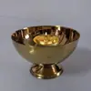 Quemador de Incienso Grande de Acero Inoxidable Boca de Loto Lámpara de Aceite de Metal Dorado Portalamparas para Aceite para Sala de Templo Grande Lámpara de Aceite para 30 Días 40 Días