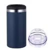 En stock Termo Multifuncional de 16 oz con Tanque Frío y Doble Tapa, Cuerpo Recto Simple para Coche, Taza de Cerveza Sublimada para Exteriores