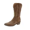 Botas de montar vintage de talla grande con bordados estilo chino desgastado, hasta la pantorrilla, modelo nuevo 2026, tacón grueso, punta fina, botas de moda para calzar sin cordones