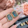 Brincos de camélia de luxo para transmissão ao vivo, banhados a ouro 18K, totalmente cravejados de diamantes, com temperamento rico, borboleta, orquídea, brincos de tesouro coloridos para mulheres