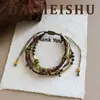 Pulsera Retro Bohemia Multicapa de Cuentas de Mijo Lujo Ligero Gama Alta Pulsera Deslizante para Mujer